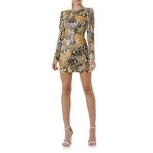 MSRP $100 NWT GREY LAB Python Sequin Long Sleeve Minidress Size S  SAME DAY SHIP